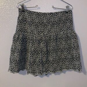 Express embroidered lined cotton mini skirt